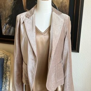 Like New Gold Velvet Blazer Briggs New York Size 10